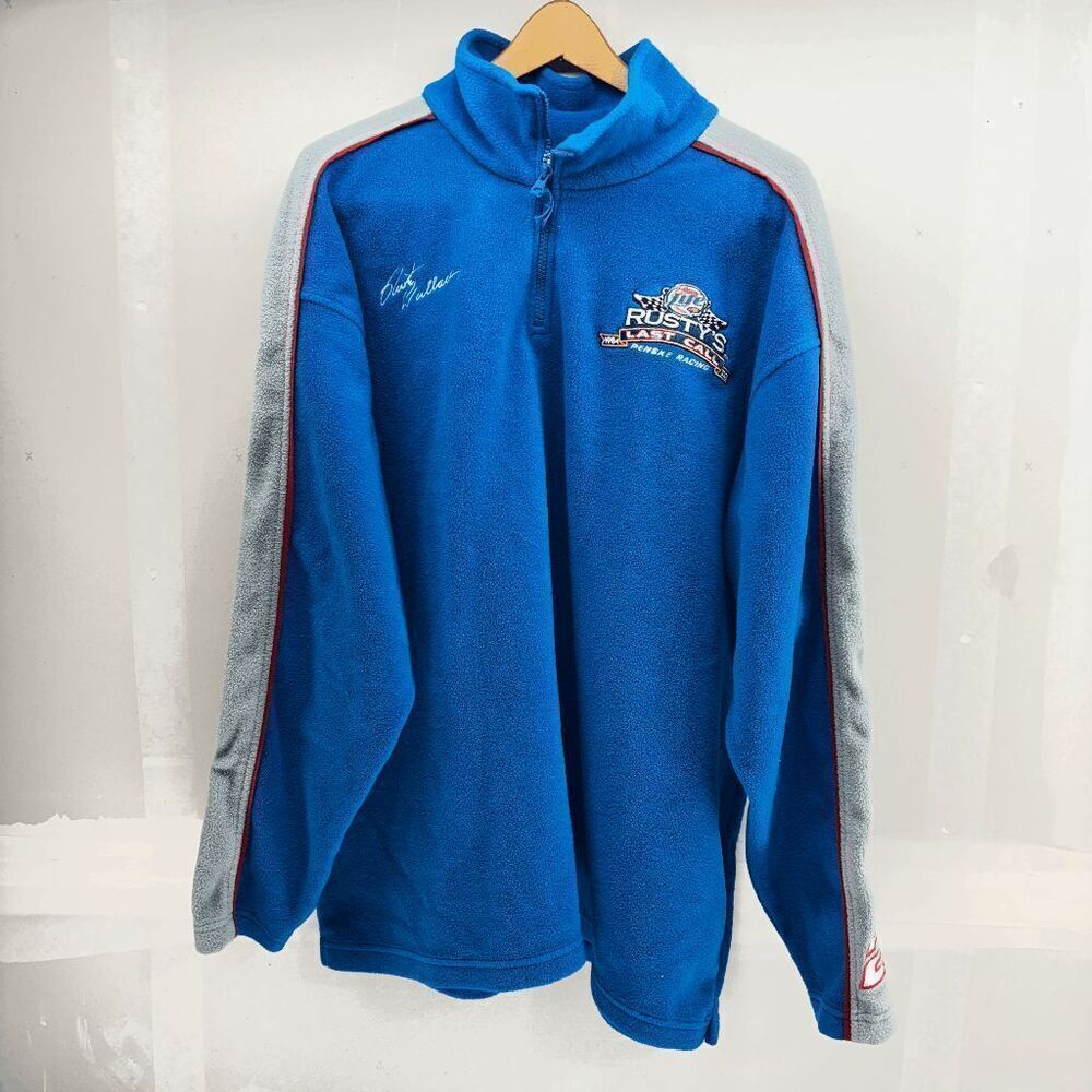 Winners Circle‎ Pullover Fleece Jacket Rusty Wallace Rusty's Last Call Size XL